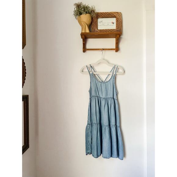 chambray double strap dress - Gap kids - M (fits 6/7) - Picture 1 of 6